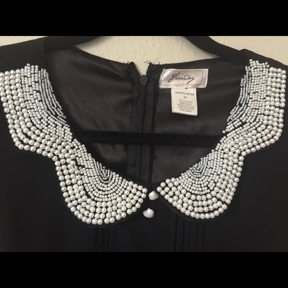 Black beaded romper